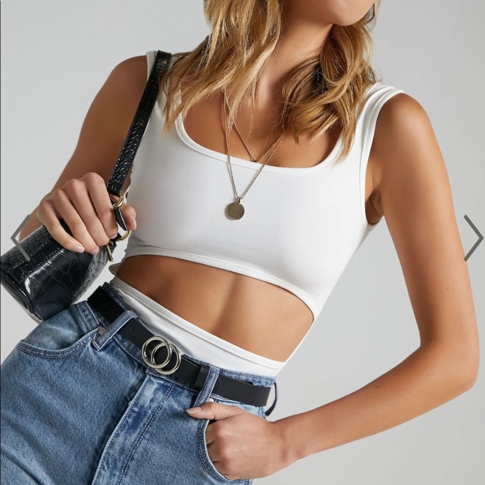 Showpo White Bodysuit (new with tags)
